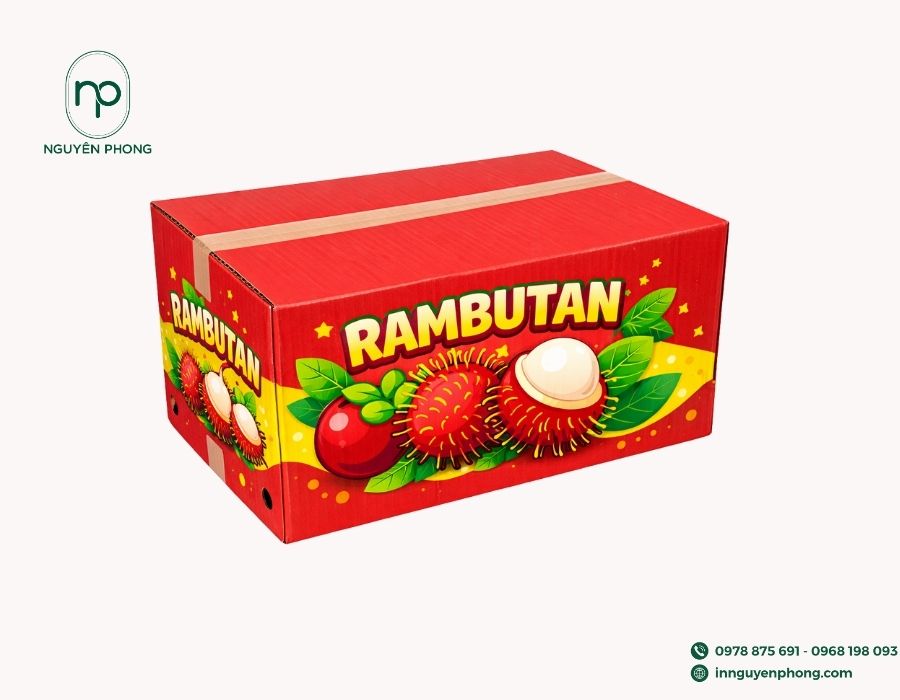 Thùng carton đựng chôm chôm